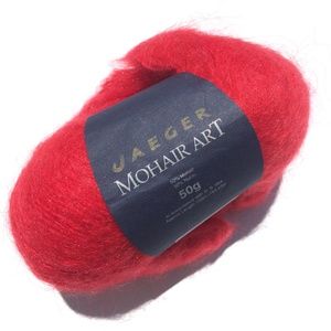 Jaeger Yarn Mohair Art 50% Mohair 50% Nylon Color 607 Red